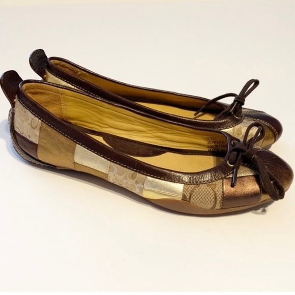 Coach Jenilee patchwork flats 7.5 - Picture 1 of 6